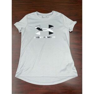 Under Armour Boys Grey Short Sleeve Heatgear Tee Size Youth Small